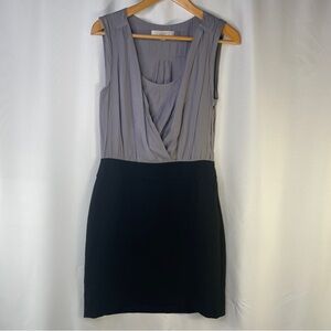 LOFT  Gray Black Sleeveless Dress size 6